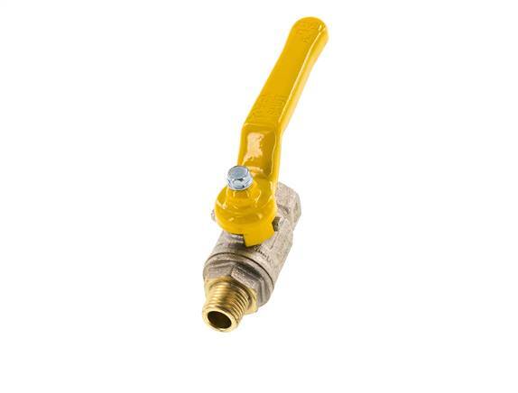 Válvula de bola de latón de 1/4 de pulgada macho a hembra R/Rp para gas de 2 vías