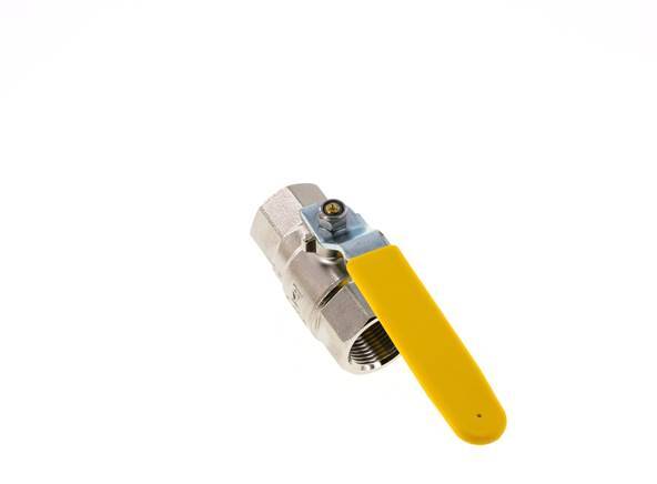 Válvula de bola de latón de 2 vías para oxígeno de 1 pulgada Rp