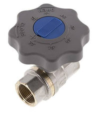 Válvula de bola de latón de 2 vías para gas y agua con cierre suave Rp 3/4 pulgadas