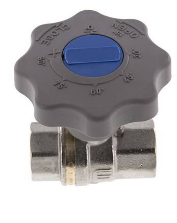 Válvula de bola de latón de 2 vías para gas y agua con cierre suave Rp 3/4 pulgadas