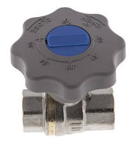 Válvula de bola de latón de 2 vías para gas y agua con cierre suave Rp 3/4 pulgadas