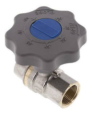 Válvula de bola de latón de 2 vías para gas y agua con cierre suave Rp 3/4 pulgadas