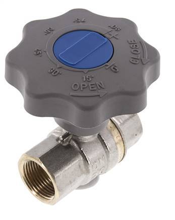 Válvula de bola de latón de 2 vías para gas y agua con cierre suave Rp 3/4 pulgadas