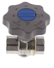 Válvula de bola de latón de 2 vías para gas y agua con cierre suave Rp 3/4 pulgadas