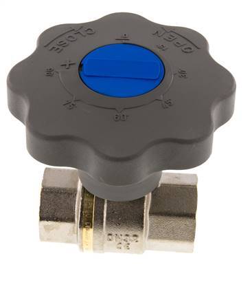 Válvula de bola de latón de cierre suave para gas y agua de 1-1/4 pulgadas