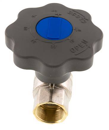 Válvula de bola de latón de cierre suave para gas y agua de 1-1/4 pulgadas