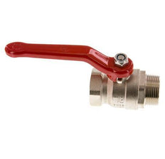 Válvula de bola de latón de macho a hembra R/Rp de 1-1/4 pulgadas compacta PN 25 de 2 vías