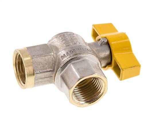 Válvula de bola de latón de 2 vías para gas de 1/2 pulgada