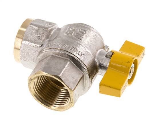 Válvula de bola de latón de 2 vías para gas de 1 pulgada