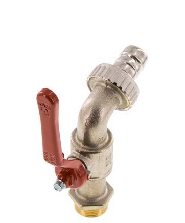 Válvula de bola de latón de 2 vías para grifo G 3/4 pulgadas