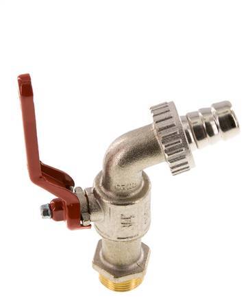 Válvula de bola de latón de 2 vías para grifo G 3/4 pulgadas