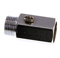 Mini válvula de bola de latón de 2 vías, macho a hembra, de 3/8 pulgadas, accionada por un destornillador, 15 bares