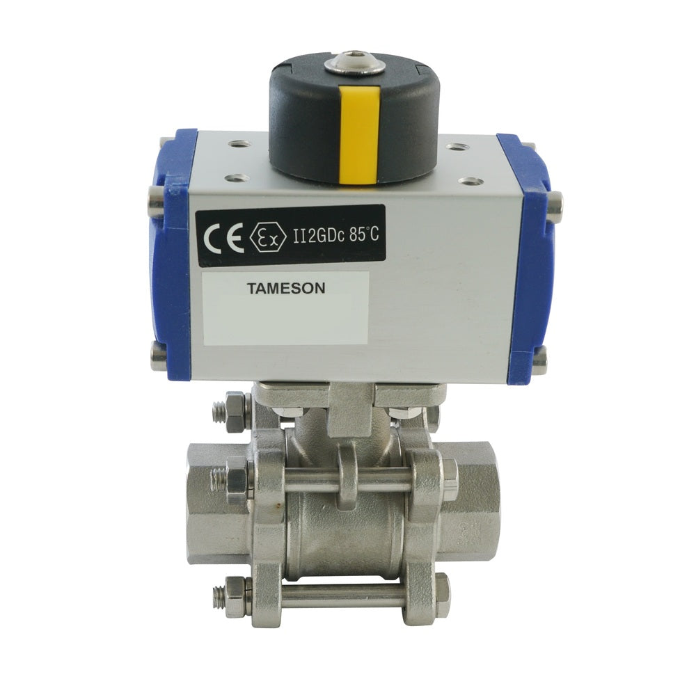 Válvula de bola neumática de 2 vías de acero inoxidable y muelle cerrado G3/8'' - BL2SA3