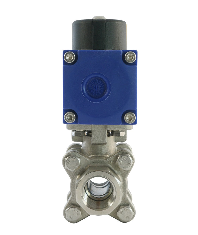 Válvula de bola neumática de 2 vías de acero inoxidable y muelle cerrado G3/8'' - BL2SA3