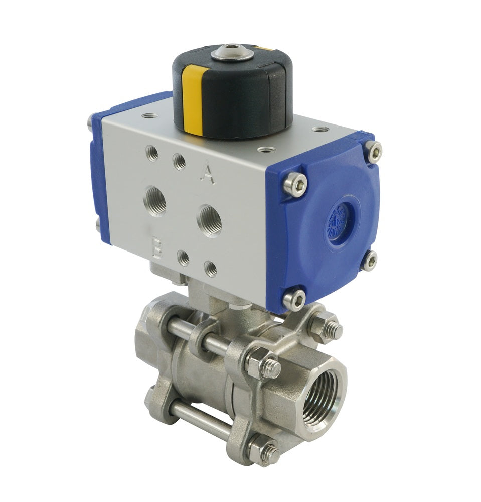 Válvula de bola neumática de acero inoxidable de 2 vías y doble efecto G1/2'' - BL2SA3