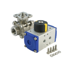 Válvula de bola neumática de 2 vías de acero inoxidable y muelle cerrado G3/8'' - BL2SA3