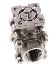 Válvula de bola de acero inoxidable de 2 vías G1'' de 3 piezas de paso total ISO-Top - BL2SA3