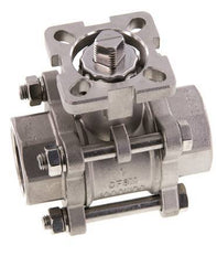 Válvula de bola de acero inoxidable de 2 vías G1'' de 3 piezas de paso total ISO-Top - BL2SA3