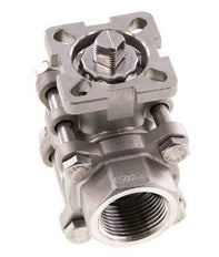Válvula de bola de acero inoxidable de 2 vías G1'' de 3 piezas de paso total ISO-Top - BL2SA3