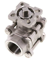 Válvula de bola de acero inoxidable de 2 vías G1'' de 3 piezas de paso total ISO-Top - BL2SA3