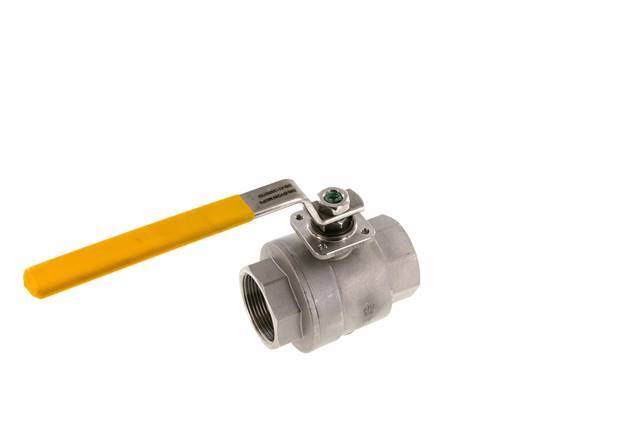 Válvula de bola de acero inoxidable de 1-1/2 pulgadas para gas de 2 vías