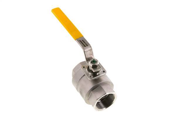 Válvula de bola de acero inoxidable de 1-1/2 pulgadas para gas de 2 vías