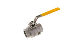 Válvula de bola de acero inoxidable de 1-1/2 pulgadas para gas de 2 vías