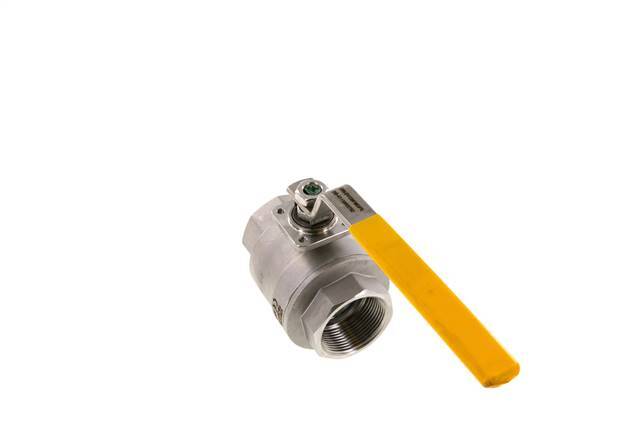 Válvula de bola de acero inoxidable de 1-1/2 pulgadas para gas de 2 vías