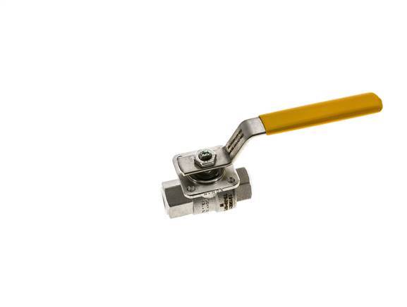 Válvula de bola de acero inoxidable de 2 vías para oxígeno Rp 3/8 pulgadas