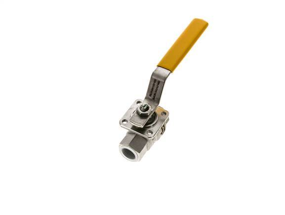 Válvula de bola de acero inoxidable de 2 vías para oxígeno Rp 3/8 pulgadas