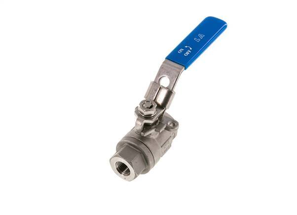 Válvula de bola de acero inoxidable de 2 vías de 1/4 de pulgada G