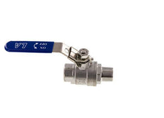 Válvula de bola de acero inoxidable de 2 vías macho a hembra R/Rp 3/4 pulgadas PN 63
