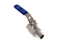 Válvula de bola de acero inoxidable de 2 vías macho a hembra R/Rp 3/4 pulgadas PN 63