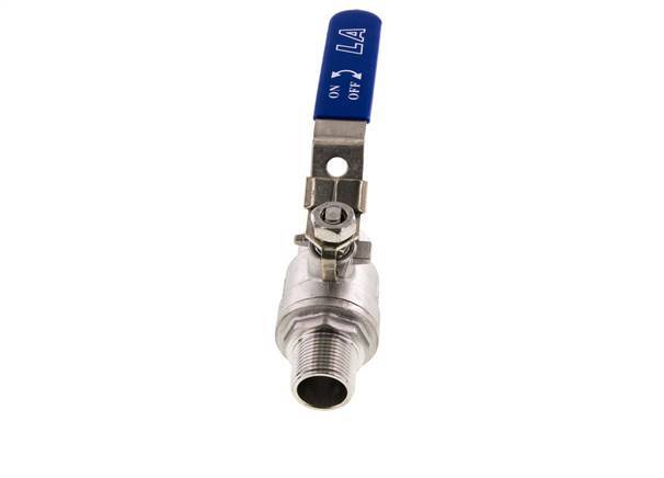 Válvula de bola de acero inoxidable de 2 vías macho a hembra R/Rp 3/4 pulgadas PN 63