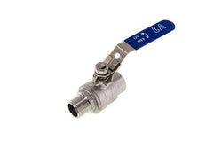Válvula de bola de acero inoxidable de 2 vías macho a hembra R/Rp 3/4 pulgadas PN 63