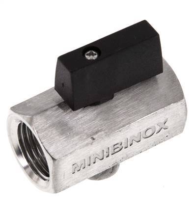 G 1/2 pulgada Miniválvula de bola de acero inoxidable de 2 vías 25 Bar