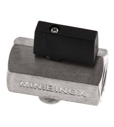 G 1/2 pulgada Miniválvula de bola de acero inoxidable de 2 vías 25 Bar