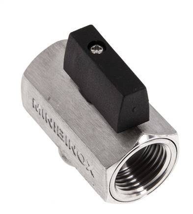 G 1/2 pulgada Miniválvula de bola de acero inoxidable de 2 vías 25 Bar