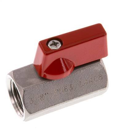 G Válvula de bola de 2 vías de 3/8 pulgadas de acero inoxidable 63 Bar