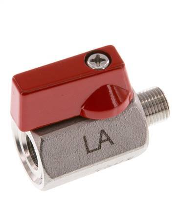 Válvula de bola de acero inoxidable de 2 vías de 1/8 de pulgada macho a hembra 63 Bar