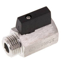 Válvula de bola de acero inoxidable de 2 vías, macho a hembra, de 1/2 pulgada, 25 bar