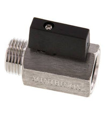 Válvula de bola de acero inoxidable de 2 vías, macho a hembra, de 1/2 pulgada, 25 bar