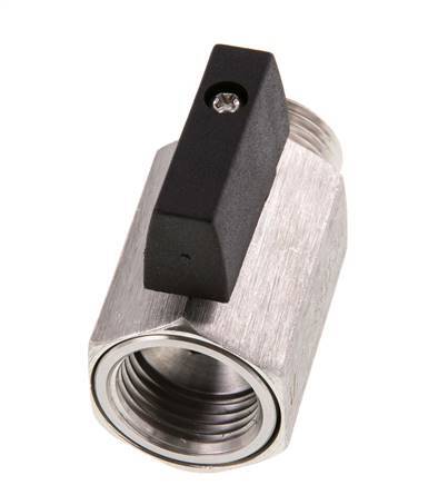 Válvula de bola de acero inoxidable de 2 vías, macho a hembra, de 1/2 pulgada, 25 bar