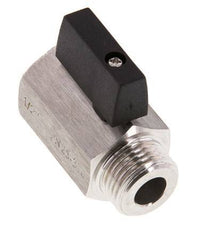 Válvula de bola de acero inoxidable de 2 vías, macho a hembra, de 1/2 pulgada, 25 bar