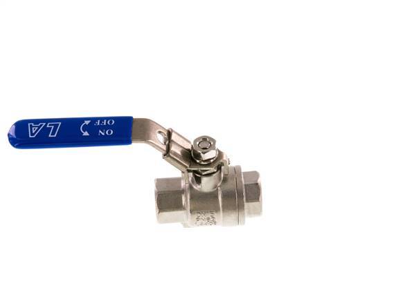 Válvula de bola de 2 vías G1/2'' Acero inoxidable PTFE 63 bar - BL2SM