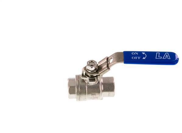 Válvula de bola de 2 vías G1/2'' Acero inoxidable PTFE 63 bar - BL2SM