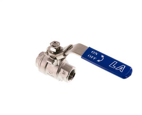 Válvula de bola de 2 vías G1/4'' Acero inoxidable PTFE 63 bar - BL2SM