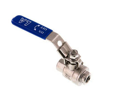 Válvula de bola de 2 vías G3/8'' Acero inoxidable PTFE 63 bar - BL2SM