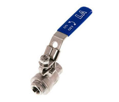 Válvula de bola de 2 vías G3/8'' Acero inoxidable PTFE 63 bar - BL2SM