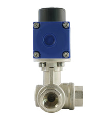 Válvula De Bola Pneumática De 3 Vías En Latón De G1/2'' Doble Efecto - BL3BA